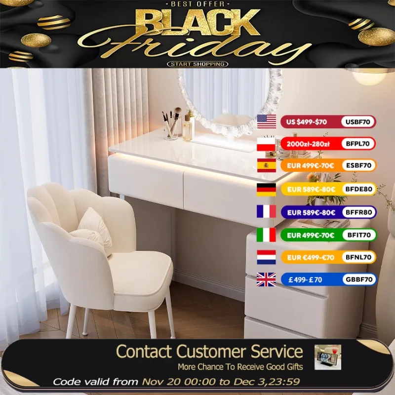 

Эстетический деревянный туалетный столик для хранения, минималистичный компактный роскошный комод, органайзер для спальни Tavolo Trucco, мебель для дома