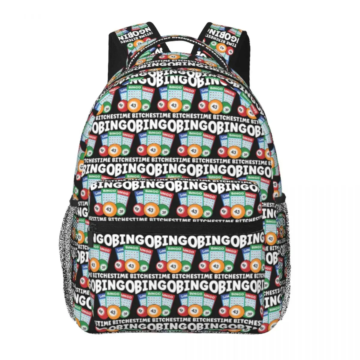 

Bingo Time Backpack Student Boys Girls BookBag Children School Bag Laptop Shoulder Bags for Men Women