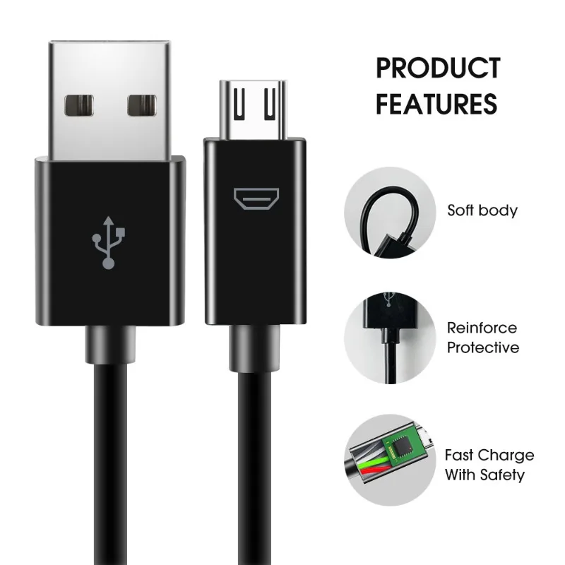 Micro-USB-Datenkabel Universal extra langes Ladekabel für Android Samsung Xiaomi Huawei Telefon 3m/2m/1m USB-Lade datenkabel