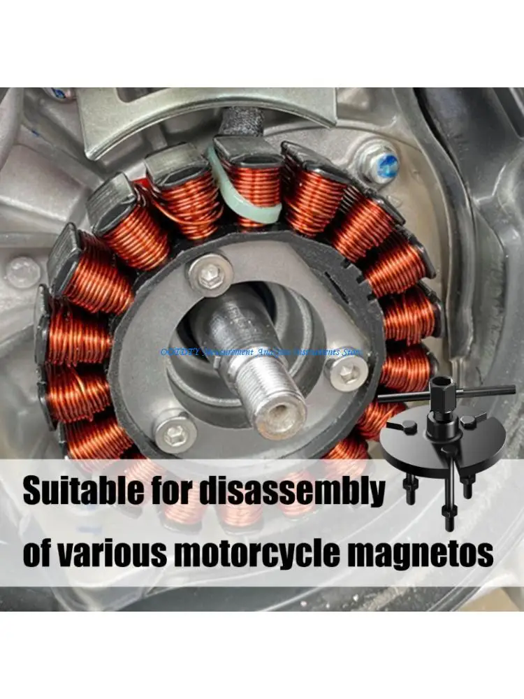 

367D Motorcycle Bearing Puller Tool Heavy Duty Metal Construction For Magneto Removal And Efficient Motorcycle Maintenance