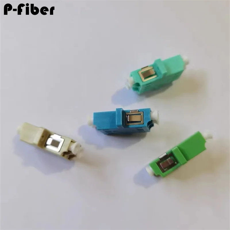 10pcs LC adapter duplex flange blue green optical fiber coupler LC/APC aqua ftth MM OM3 fiber optic P-FIBER