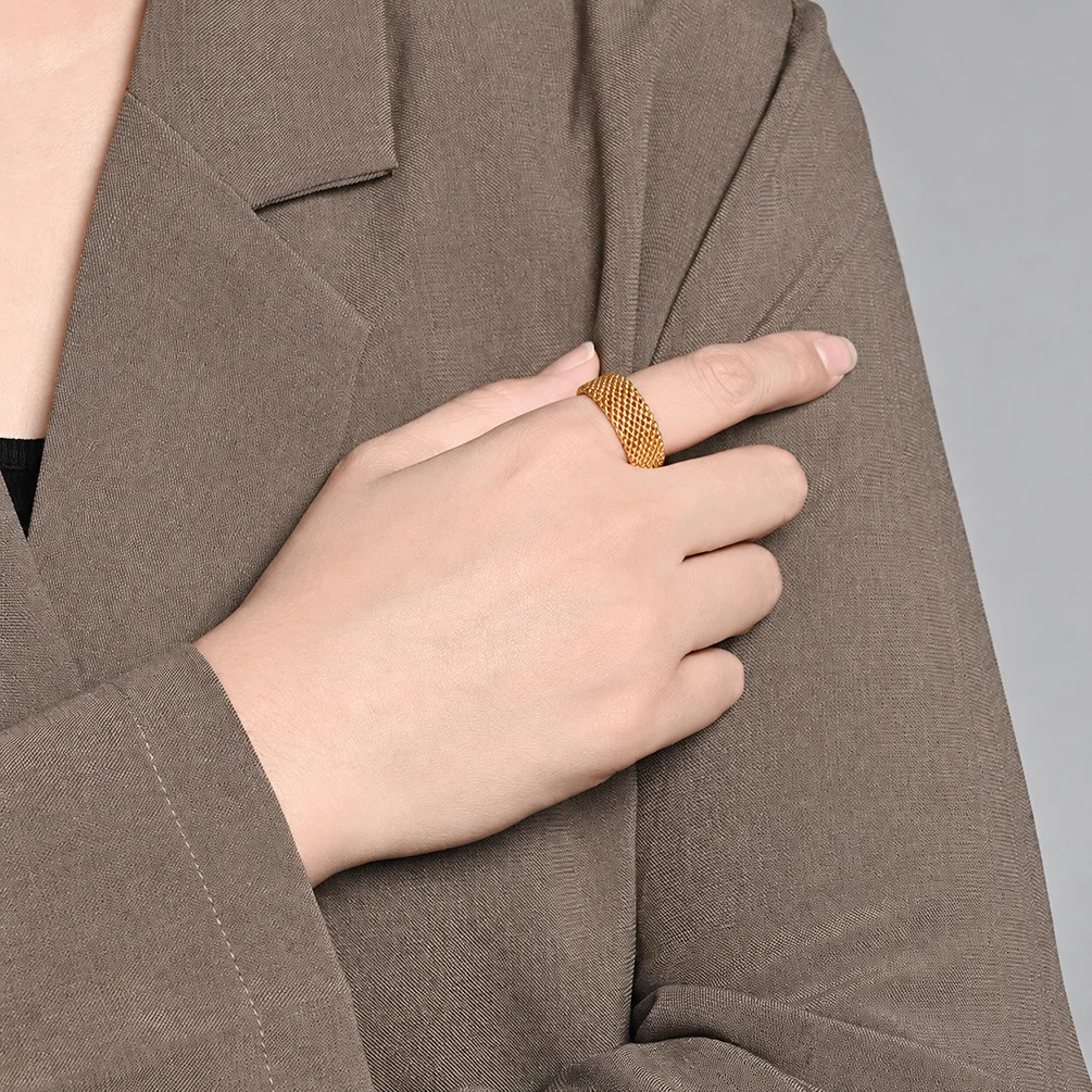 New Fashion Stainless Steel Braided Ring for Men Women