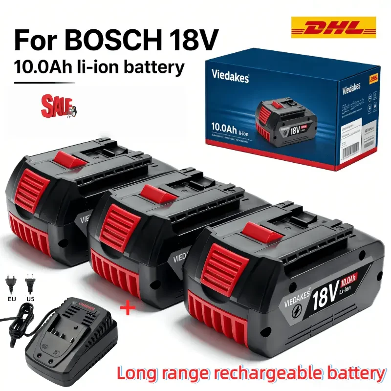 

VIEDAKES 12.0Ah 18V Rechargeable Battery for Bosch 18V Battery BAT612 BAT614 Full Compatible for bosch 18V Cordless Tools