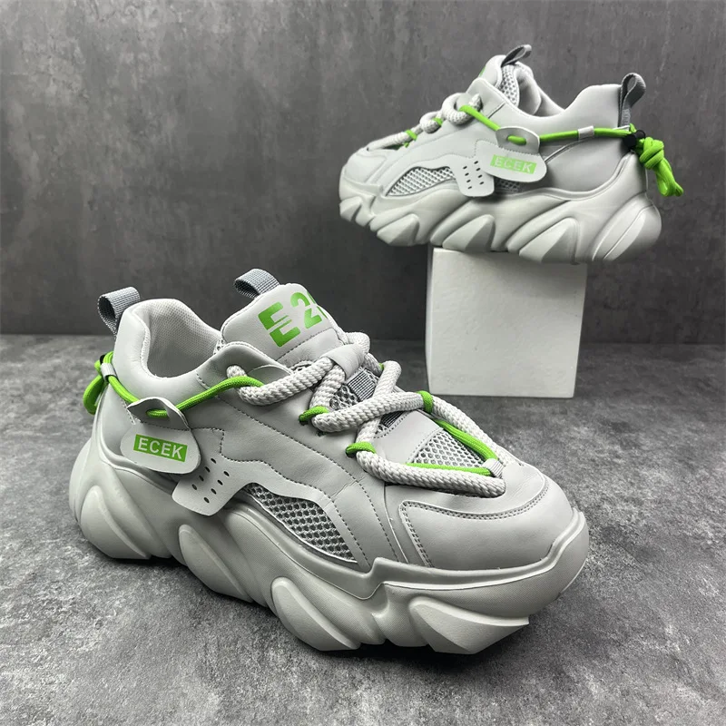 2024 New Hot Men's Sneakers Street Fashion Trend Casual Sneakers Men Comfortable No Slip Running Shoes Thick Sole Walking Shoes