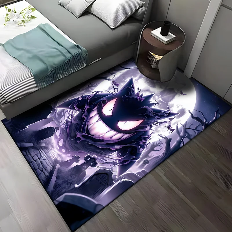 

15-размерный ковер для комнаты Pokemen Gengar, уличный модный ковер для спальни, гостиной, напольный коврик, домашний декор, нескользящий коврик для стула, подарок