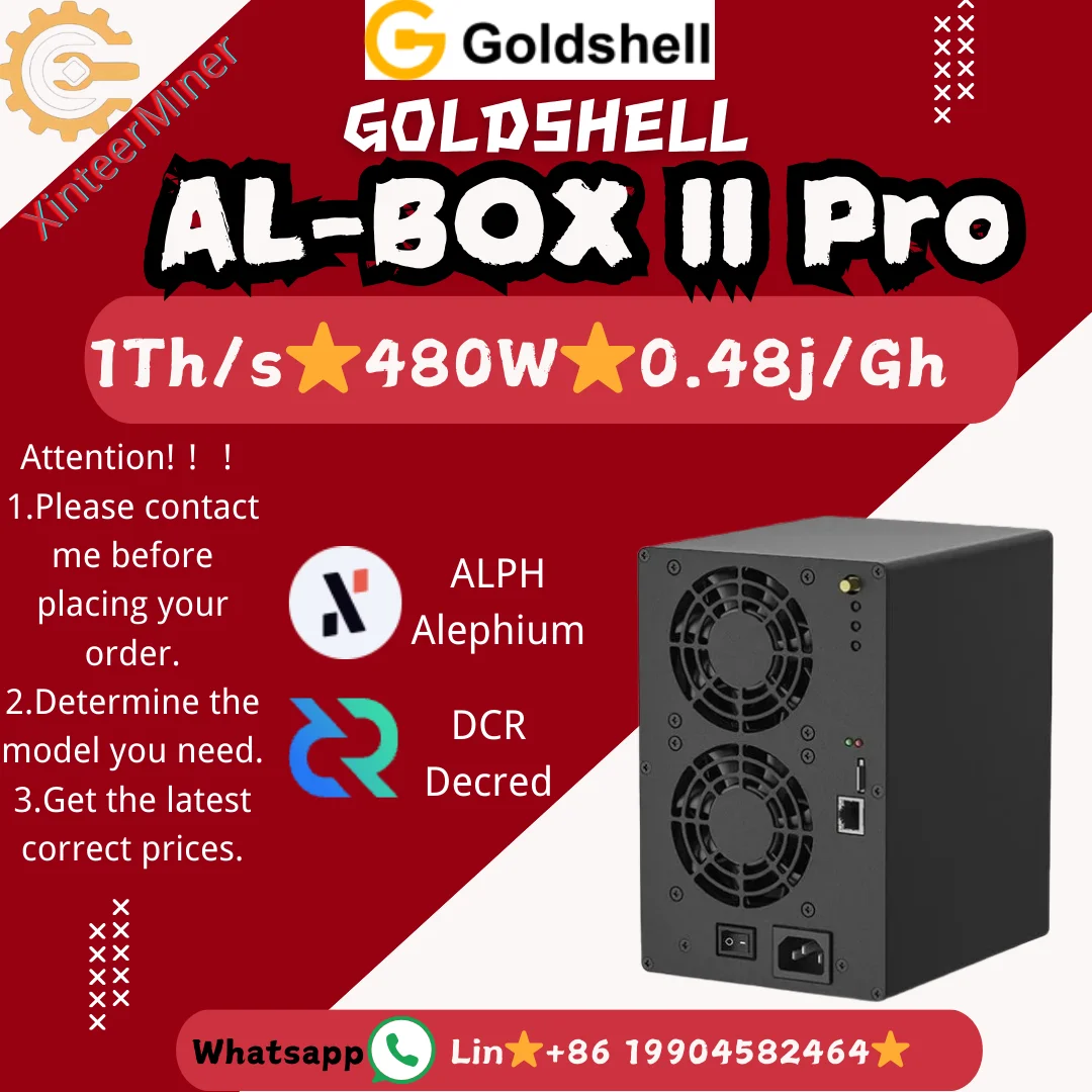 Goldshell AL BOX II 720Gh/s 360W Alephium Miner ALPH Mining,Goldshell AL-BOX II is an ASIC miner designed for Blake3 algorithm