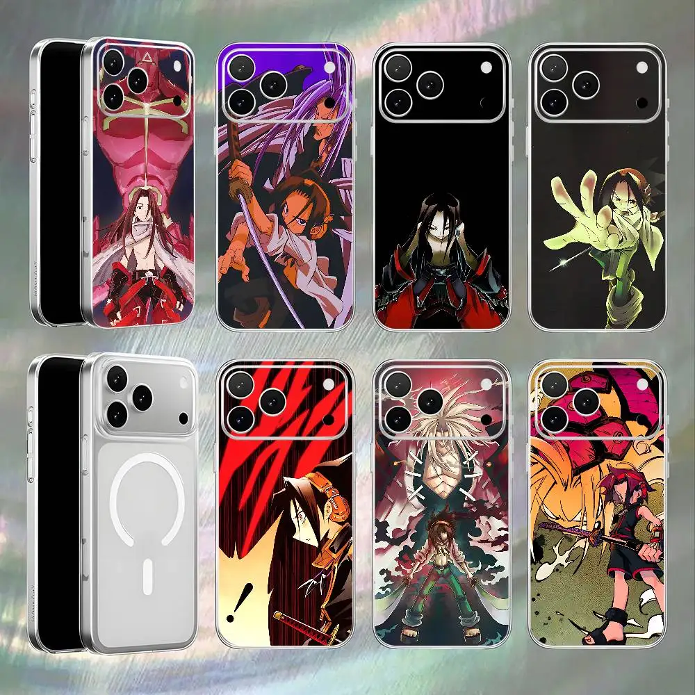 Yoh A-Asakura Shockproof Transparent White Phone Case For iPhone 17,16,15,14,13,12,11,Pro,Max Magnetic Wireless Charging