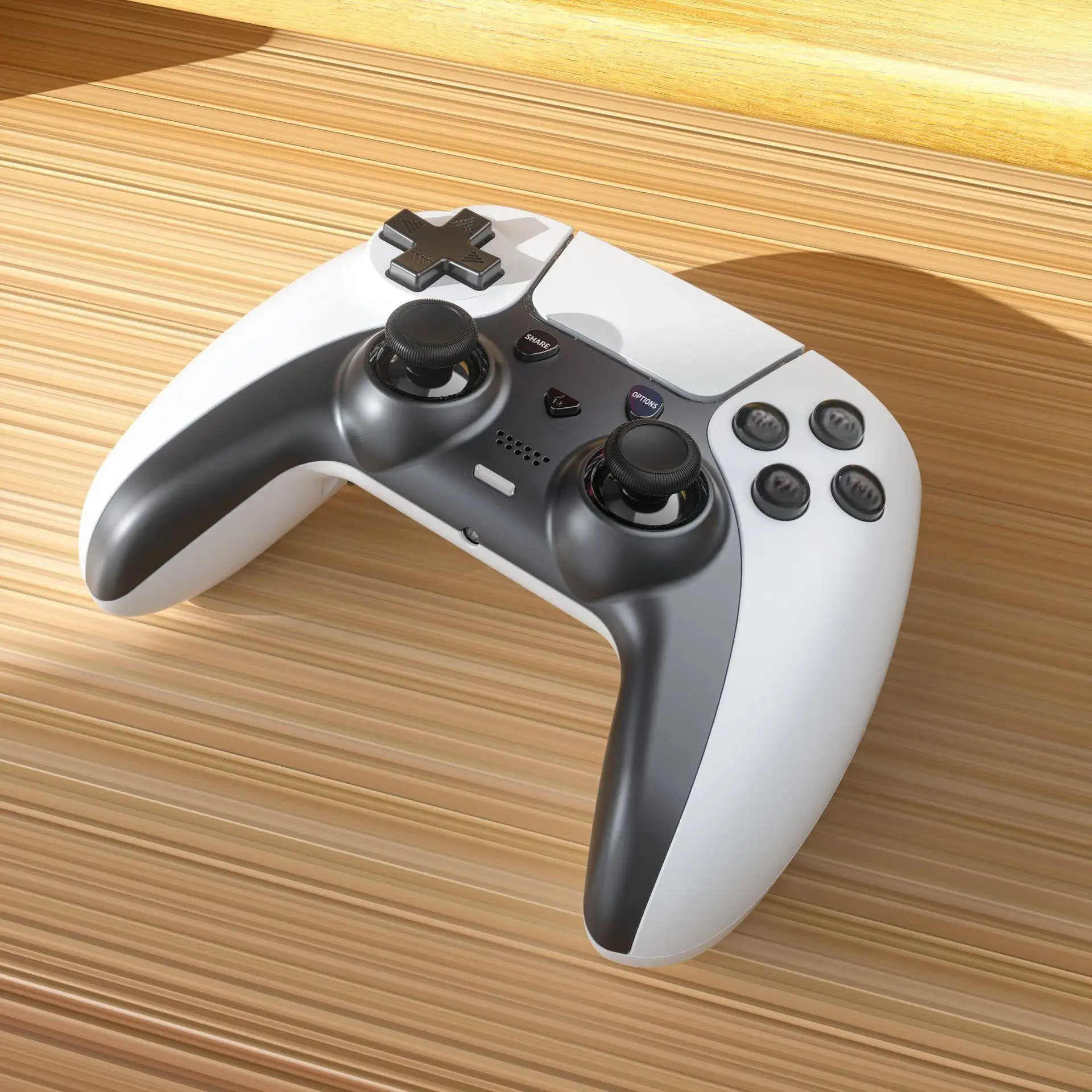 ตัวควบคุมไร้สายสำหรับเกมแพด4แบบสั่นคู่ฟังก์ชันเทอร์โบสำหรับพีซีที่มีการเขียนโปรแกรมปุ่มย้อนกลับจอยสติ๊กสำหรับ PS4