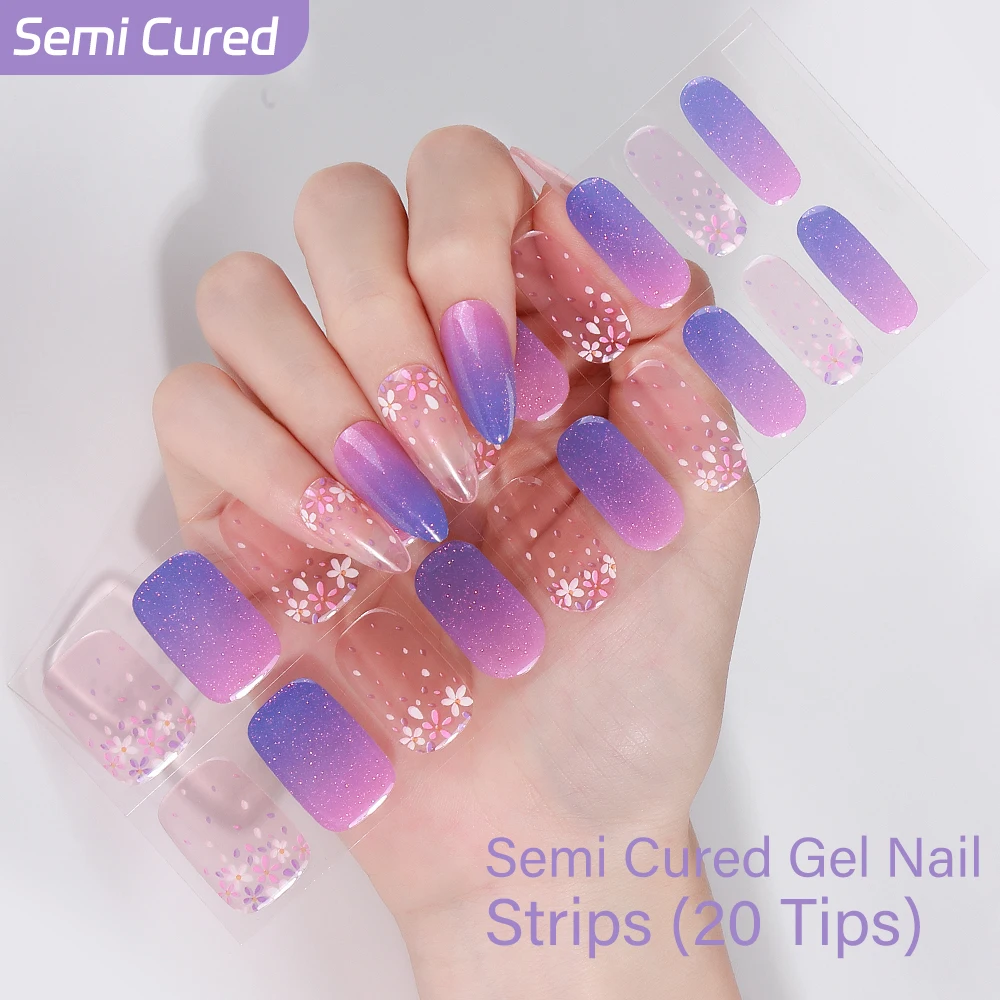 20Tips Pink Ombre Semi Cured G - огляд і ціна Nail Art Ombre Pink