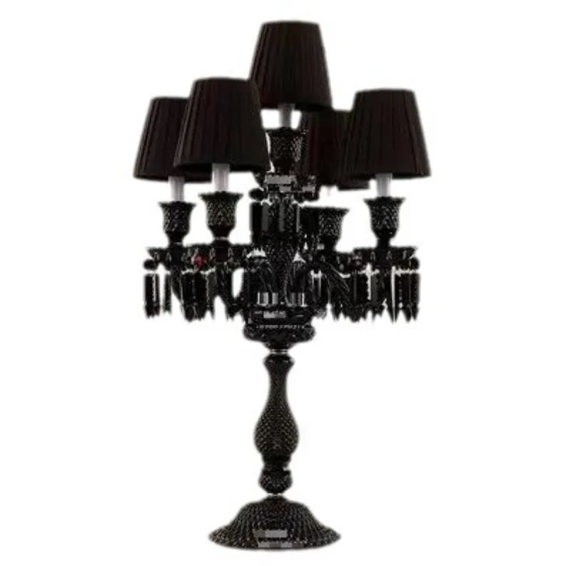 Italian European-style villa bedside lamp, light luxury living room, bedroom, hotel crystal desk lamp