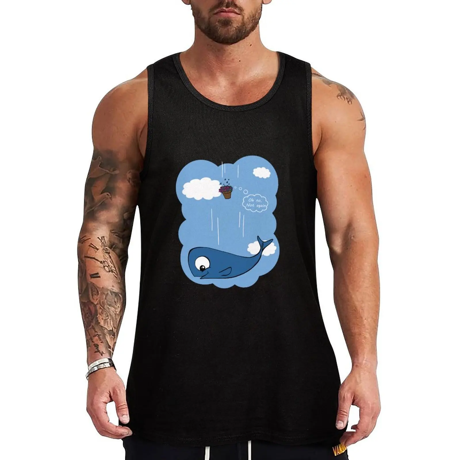

Whale and petunias Tank Top Top Men's sleeveless t-shirt clothing men