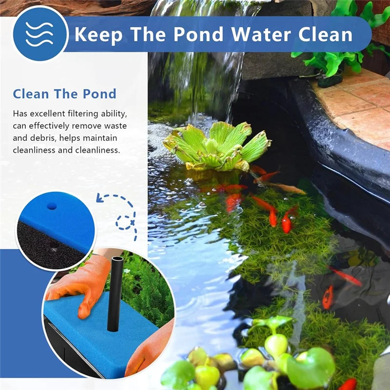 EYFL-2 juegos de almohadillas de filtro de estanque de repuesto compatibles con caja 52231 y 52229 para fuente de acuario de agua al aire libre 871980305528