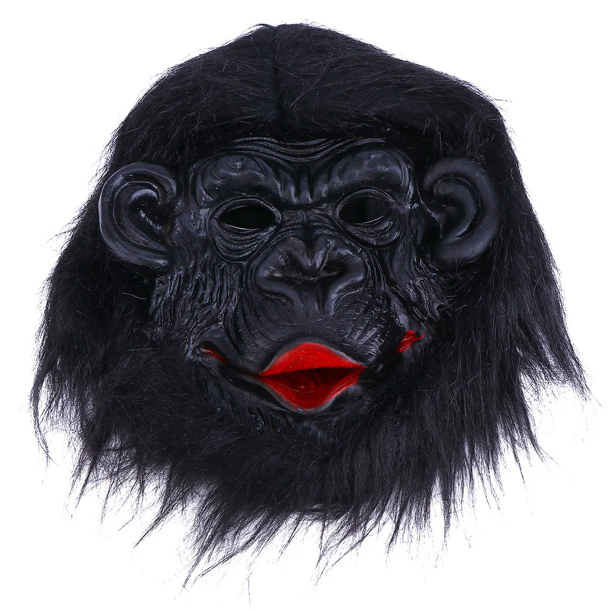 1pc Orangutan Head Mask Scary Halloween Monkey Decoration Comfortable Wear Creative Appearance Novelty Face Mask Cosplay Party
