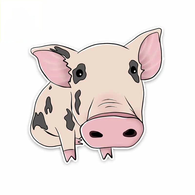

Car Sticker Lovely Big Nose Pig Decoration Waterproof Decal Laptop Truck Motorcycle Auto Accessories 14cm*13cm