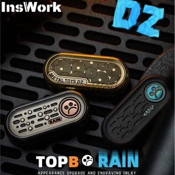 Metalls pielzeug dz 2024 topb Regen vier Materialien Peek Absatz platte Hand zappeln coole Dinge Anti-Stress-Spielzeug edc Metall Figet Spinner