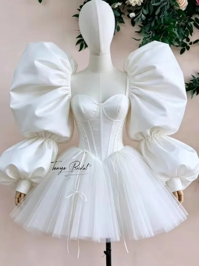 Elegant Long Detachable Sleeves for Wedding Dress Mikado Satin Removable Bridal Party Sleeves, Not Include Dress