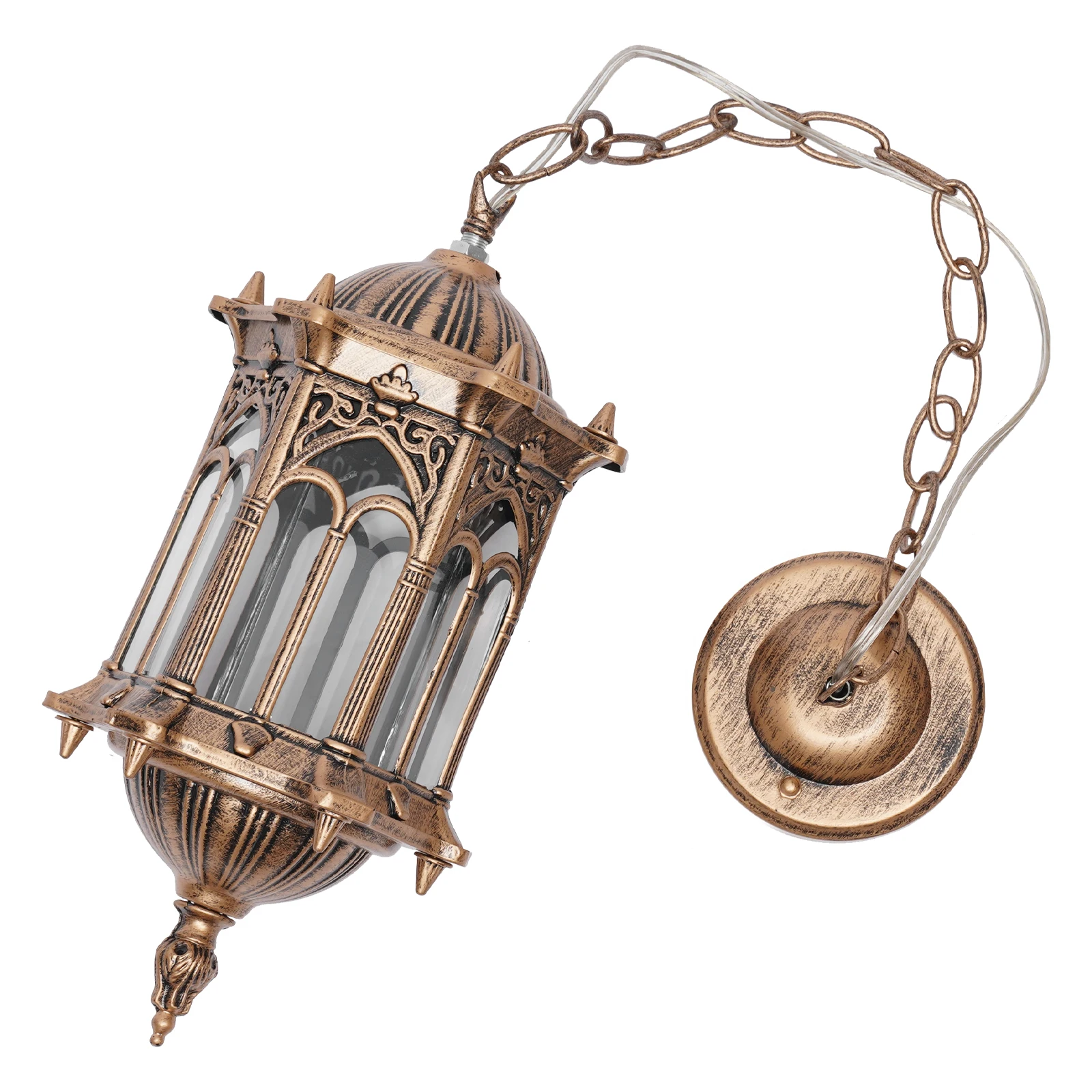 Antike Pendelleuchtenabdeckungen und Schirme, Außenleuchte, Vintage-Glas-Lampenschirm, dekoratives Pendelleuchten-Zubehör (Glühbirne nicht im Lieferumfang enthalten) – Detail 3