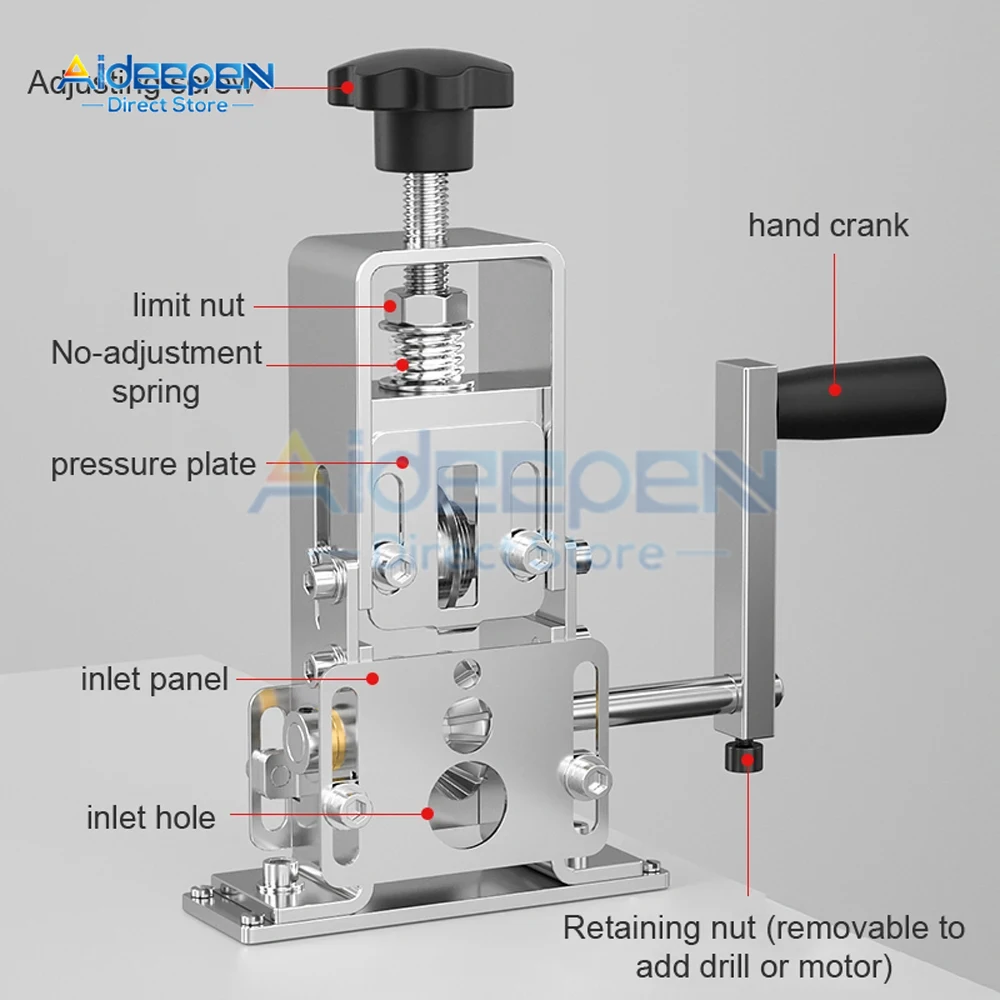 Portable Wire Stripper Manual Wire Stripping Tool 1-25mm Cable Electric Peeling Machine with Hand Crank Hand Electric Drill