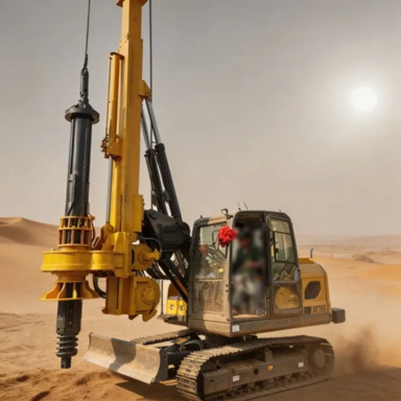 Foreuse rotative diesel SR155 de 155 kNm de couple, machine de forage de puits de 56 m de profondeur pour la construction d'infrastructure
