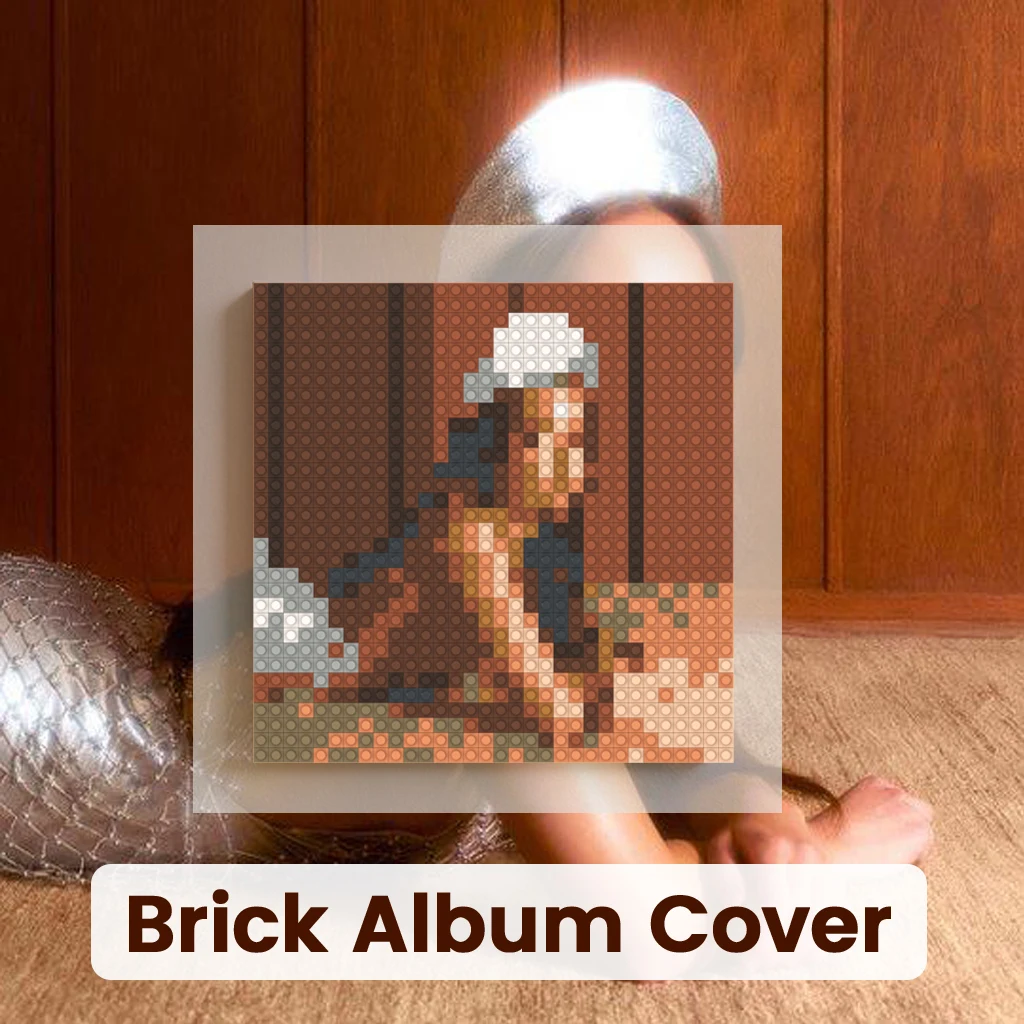 

Декор для стен с обложкой альбома джаз-поп певца, пиксельная мозаика из строительных блоков, картина для дома и спальни