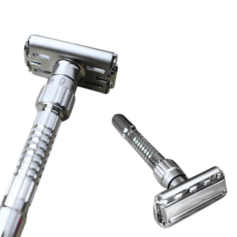 Classic Handle Razor Double-Edged Butterfly Twisted Opening T-Shaped 9-Speed Radical Adjustment Front Razor Unisex Sent 5 Blade