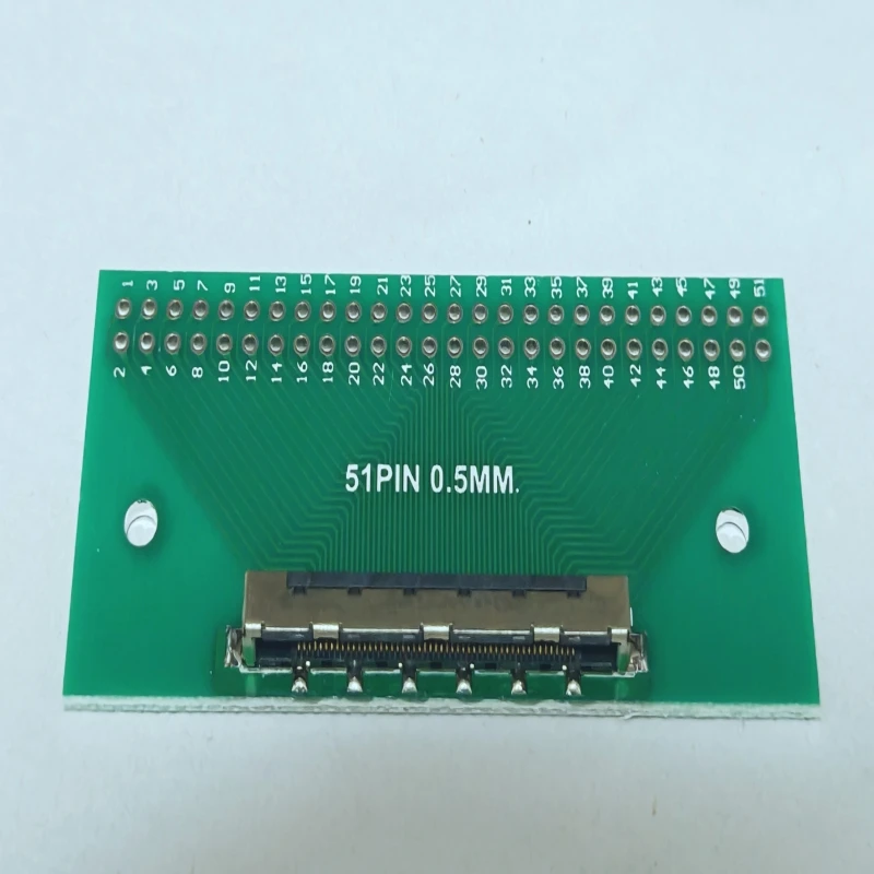 1PCS 51PIN LVDS adapter board 0.5MM pitch to 2.54MM LCD screen adapter LCD seat test board