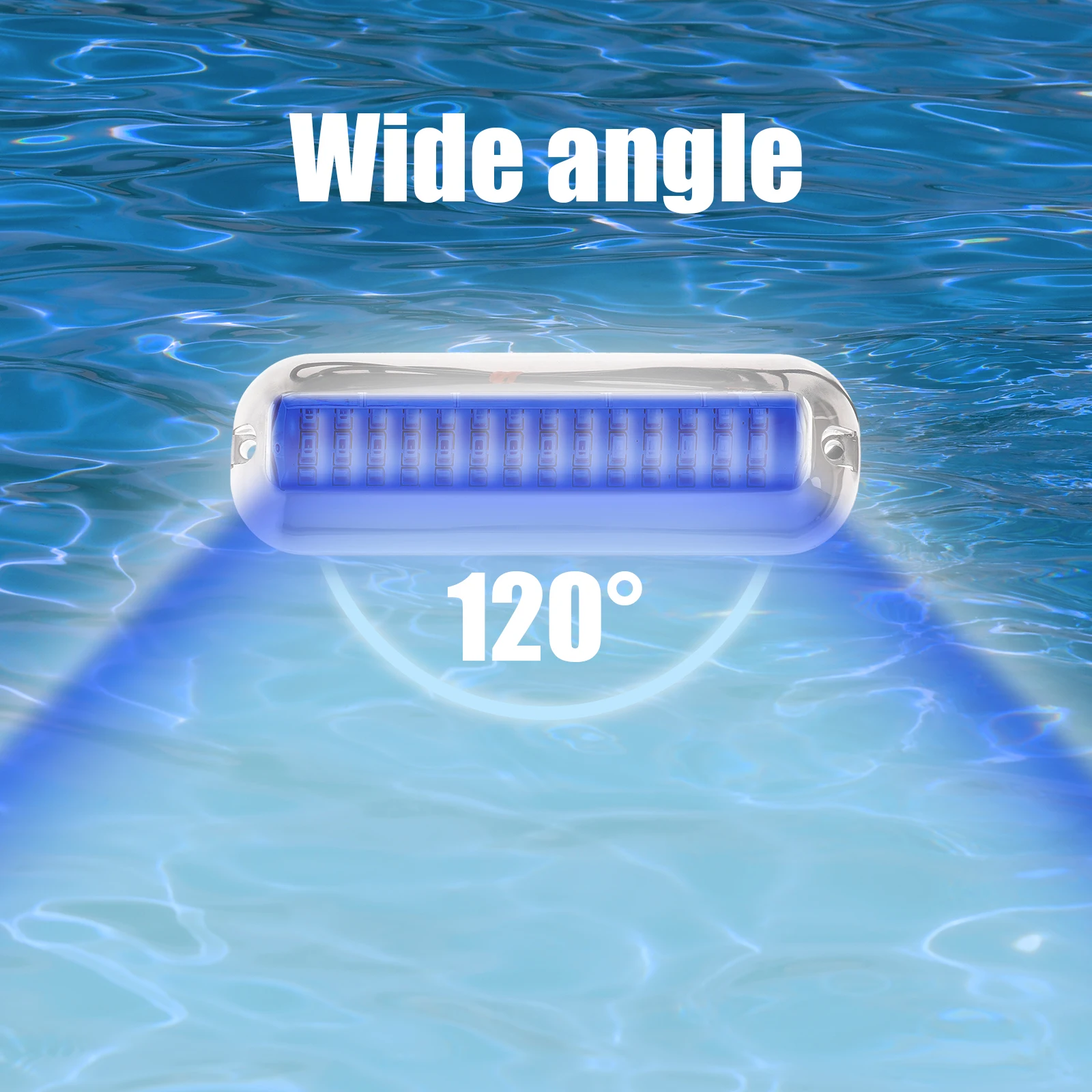 

Underwater Light Marine LED for Boat Trim Ring Stainless Steel Lights Waterproof Lamp
