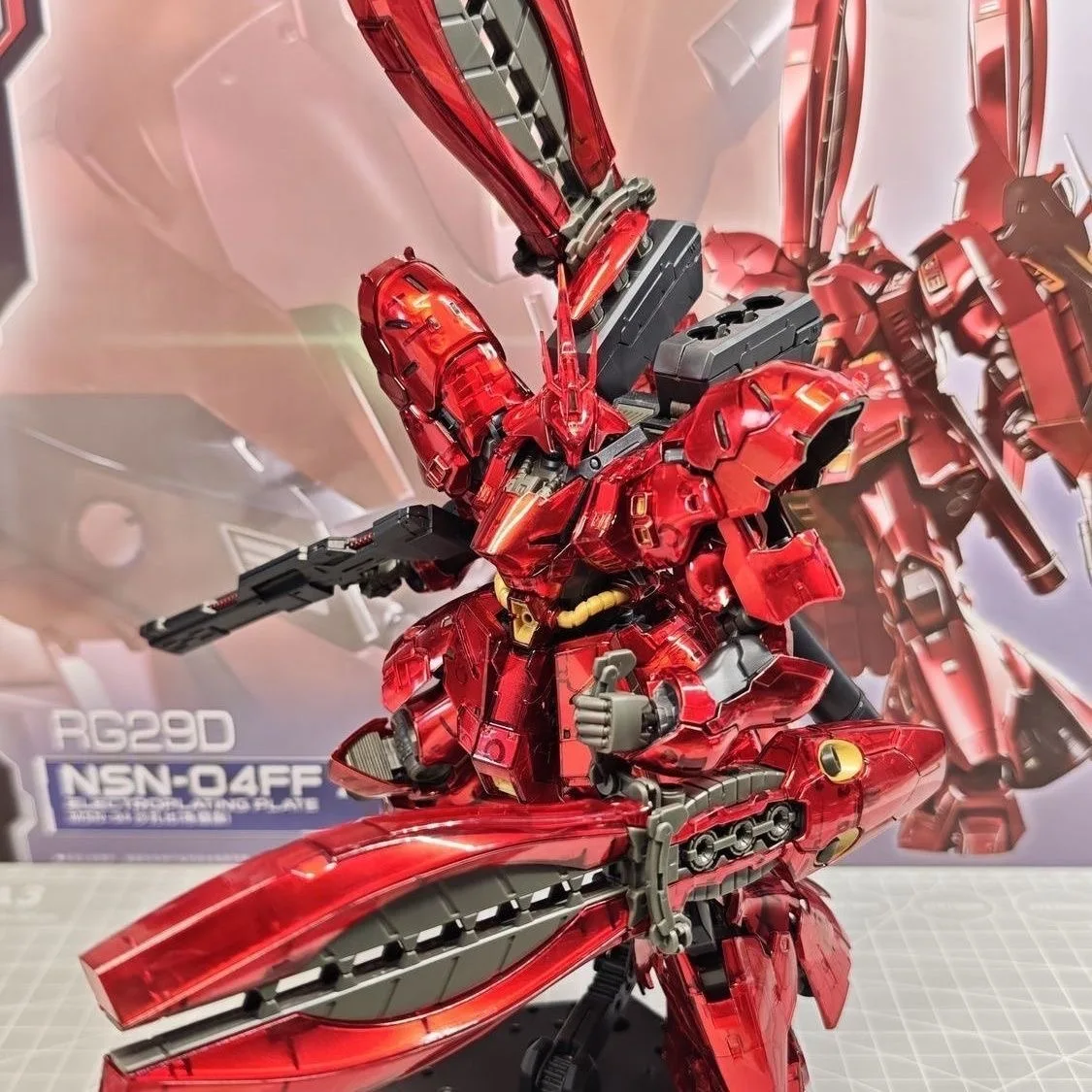 ستار RG Sazabi MSN-04FF أنيمي عمل الشكل الميكانيكية الأساسية طلاء شخصيات كرتونية 1/144 التجمع نموذج أطقم هدية عيد ميلاد #5