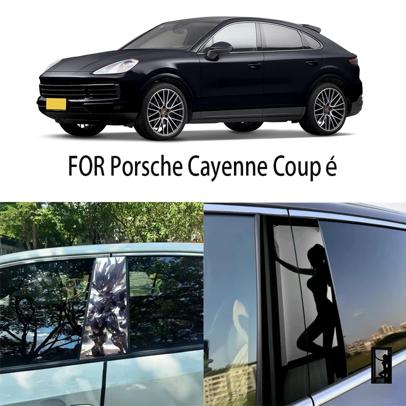 

Door Window Decoration Trims Pillar Posts Stickers Auto Styling For Porsche Cayenne Coupé Car accessories