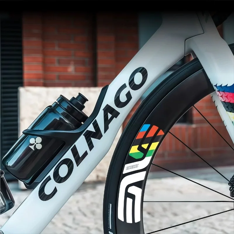 ملصقات ديكور مخصصة لركوب الدراجات - 13 قطعة/ورقة COLNAGO، تصميم قوس قزح البرقوق، خوذة/إطار/تكلم مناسب