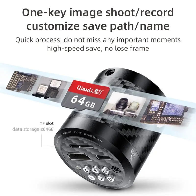 

Qianli Mega Idea Camera, Mikroskop, X60, 4K, CMOS Sensor, Gambar, HD, Pengajaran, Langsung, Dapat, terhubung, PC
