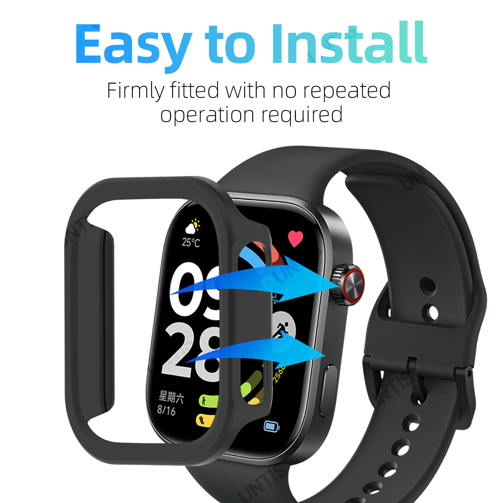 2-In-1 طبقة رقيقة واقية ناعمة + قطعة غطاء واقٍ مزخرف لهاتف آيفون لساعة Xiaomi Redmi 6 Smartwatch واقي للشاشة ملحقات غلاف مجوف #6