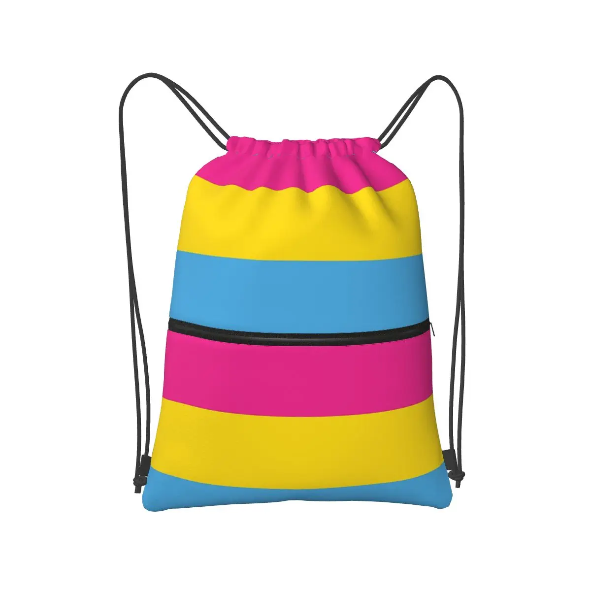

Pansexual Pride Flag Backpacks Casual Drawstring Bundle Pocket Shoes Bag Book Bags for Travel School