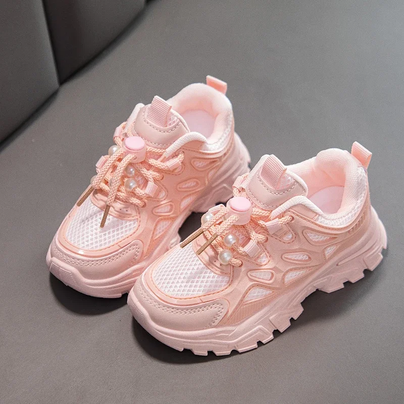 

Осень 2023, детские белые туфли, однотонные дышащие детские кроссовки, спортивная обувь принцессы с мягкой подошвой для девочек, нескользящая веревка