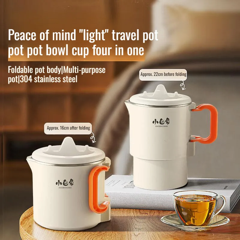 Home mini electric kettle folding travel portable automatic kettle insulation mini electric kettle