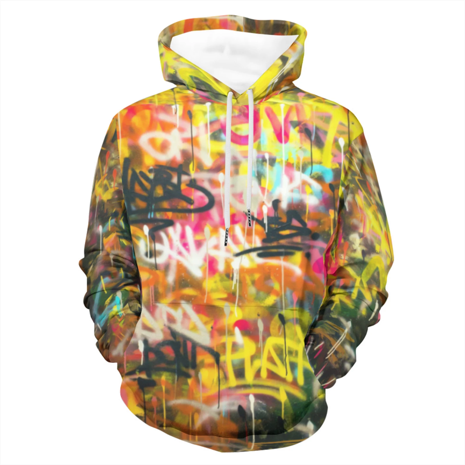 Spring and Autumn Men's Abstract Pattern 3D Printing Hoodie Harajuku Fashion Hooded Sweatshirt Unisex Casual Pullover