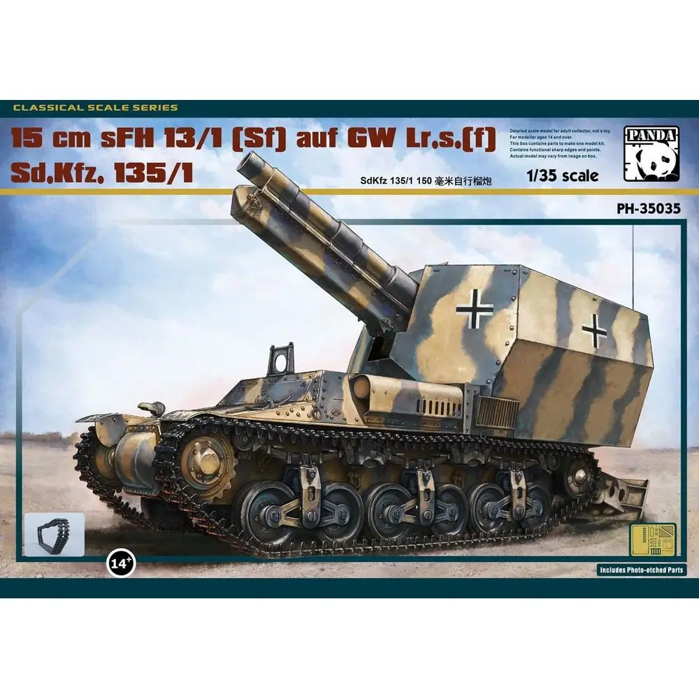 

Panda Hobby PH35035 1/35 Sd.Kfz.135/1 15 см sFH 13/1 [Sf] auf GW Lr.s.[f] w/набор металлических треков