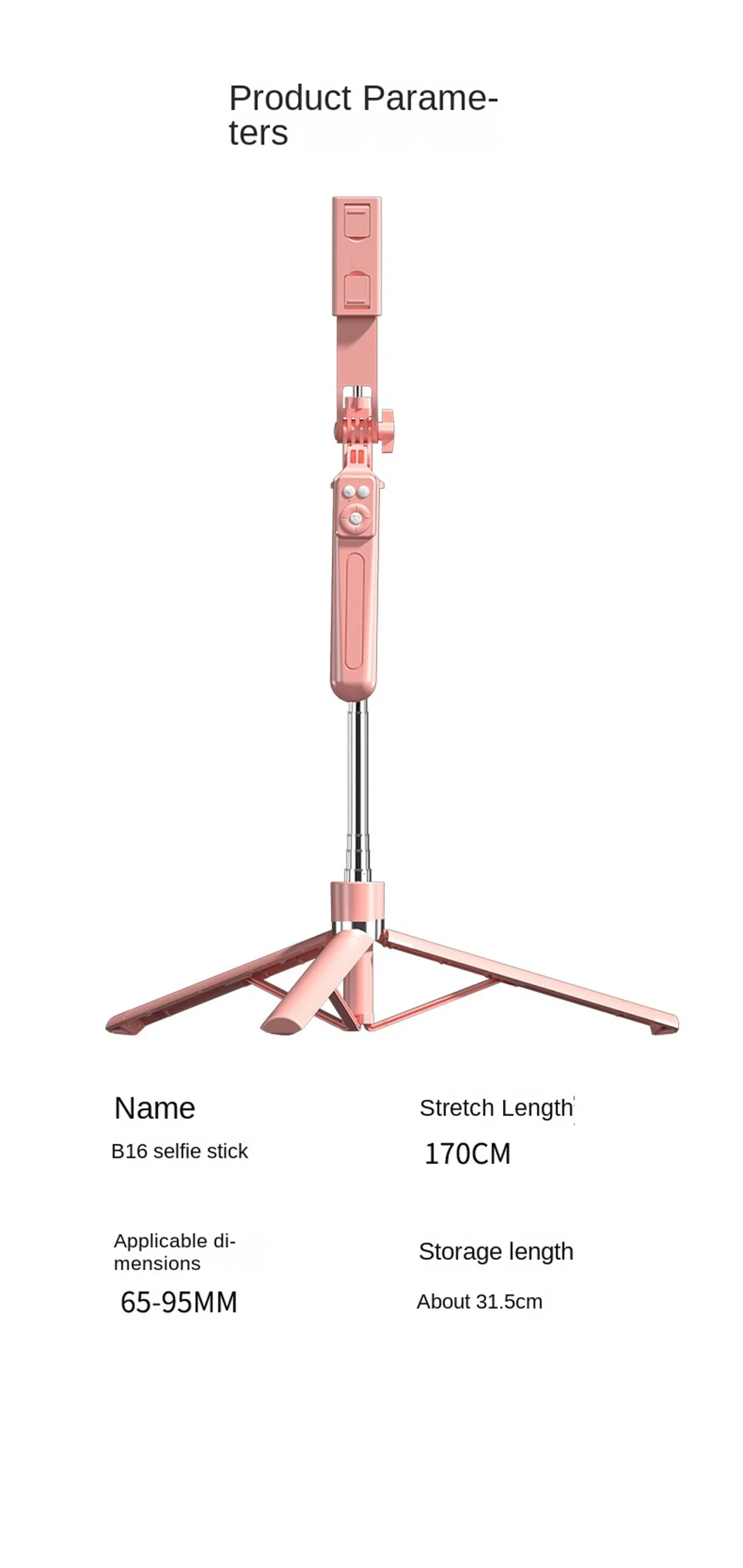 Roreta 360° Rotation 1.7M Selfie Stick Wireless Stand with Light Bluetooth Remote Extendable Tripod for iPhone Live Streaming