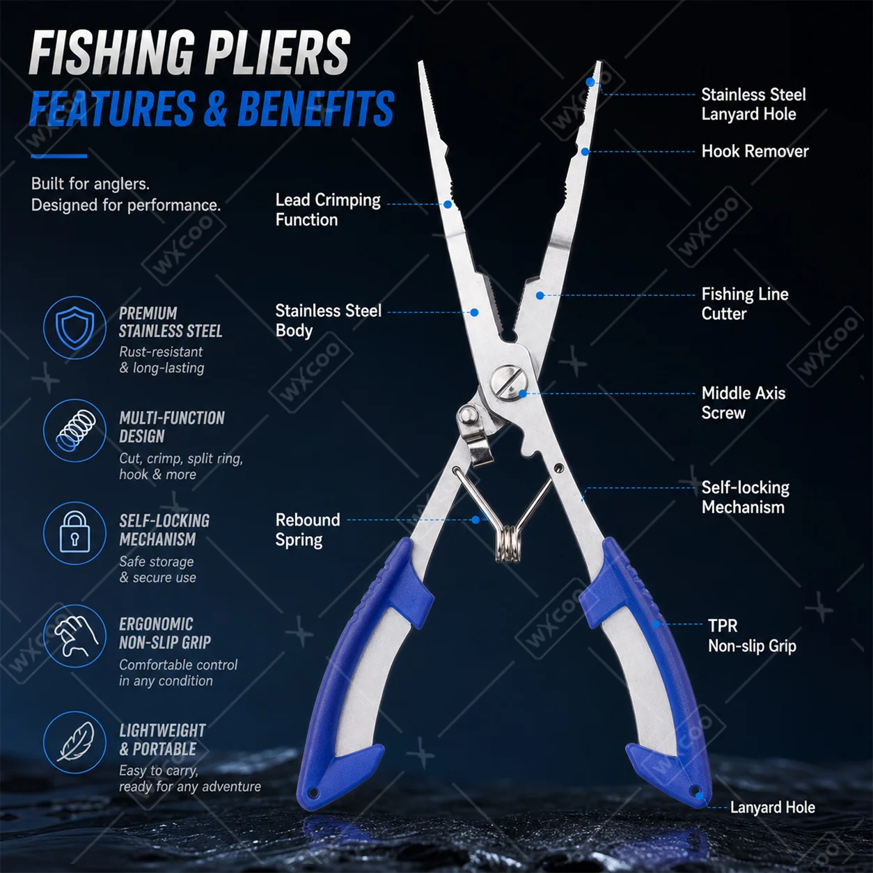 ชุดเครื่องมือตกปลาอเนกประสงค์ส - Saltwater Fishing Hook บทวิจารณ์และราคา