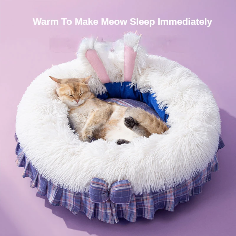 Cat Kennel JK Checkered Pet Kennel Four Seasons Universal Cat Bed Autumn and Winter Warm Pet Supplies Dog Kennel Dog Bed Pet Mat