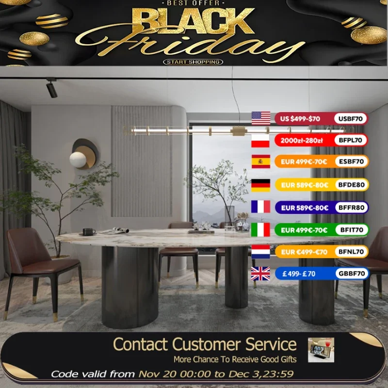 

Event Party Kitchen Table Stand Organizer Study Nordic Oval Luxury Table Restaurant Oval Design Mesas Para Comedor Furniture