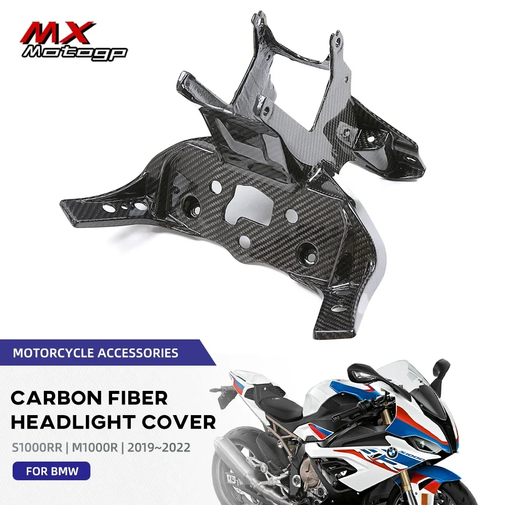 Motorcycle Full Carbon Fiber Front Fairing Headlight Holder Cowling For BMW S1000RR S1000 RR 2019 M1000RR 2020 2021 2022