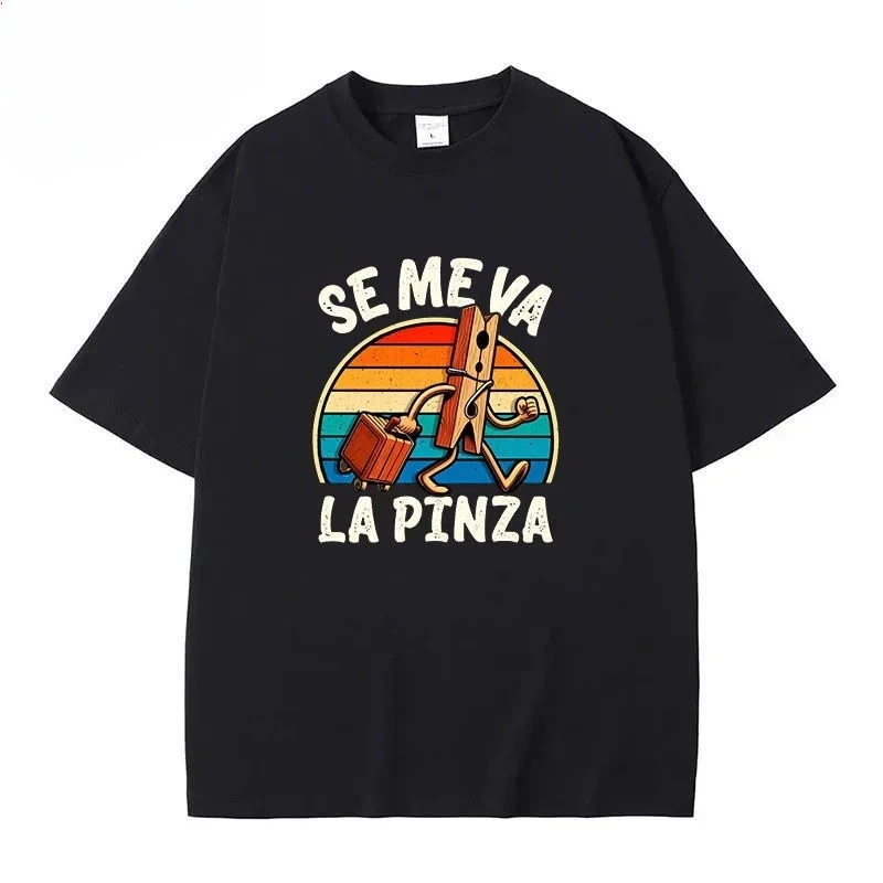 Men's Se Me Va La Pinza T-Shirt Funny Spanish Jokes Y2k Vintage T-shirt for Men Women 100% Cotton Soft Unisex Casual Tee Tops