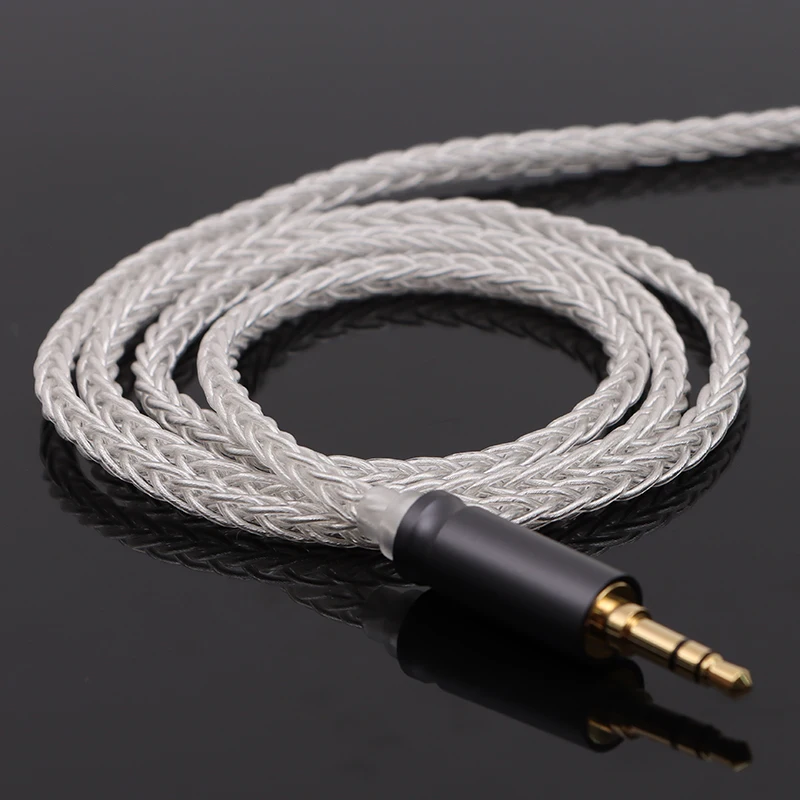 ZiSin-15 8 Core Silvering HiFi Earphone Cable With 4.4mm  MMCX QDC 2Pin For HOLA KATO Aria LAN Cadenza Tangzu Fudu CHU