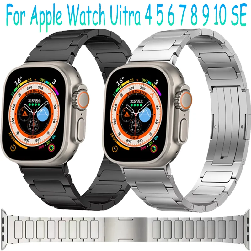 Lightweight Titanium Strap For Apple Watch Uitra 3 11 10 9 8 7 6 5 4 SE Metal Bracelet iWatch 49mm 45mm 41mm 42mm 46mm 44mm 40mm