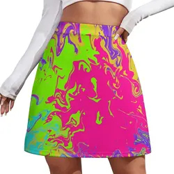 Neon Mini Skirt Women's summer skirt micro mini skirt extreme elegant social women's skirts School skirt