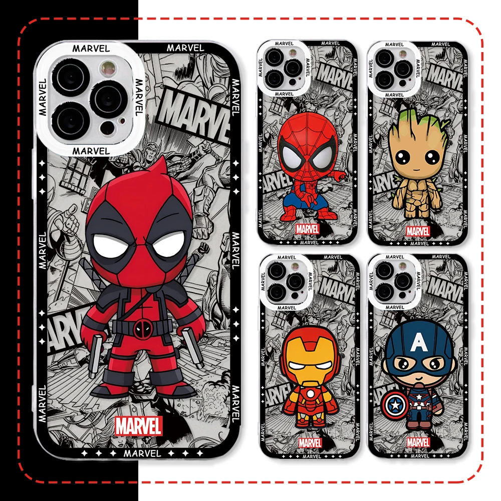 Marvel Venom Deadpool Groot Phone Case for Oppo Reno12 Reno11 Reno10 Reno8 T Z F Reno 12 11 10 8 7 6 5 Pro 4G 5G Border Cover