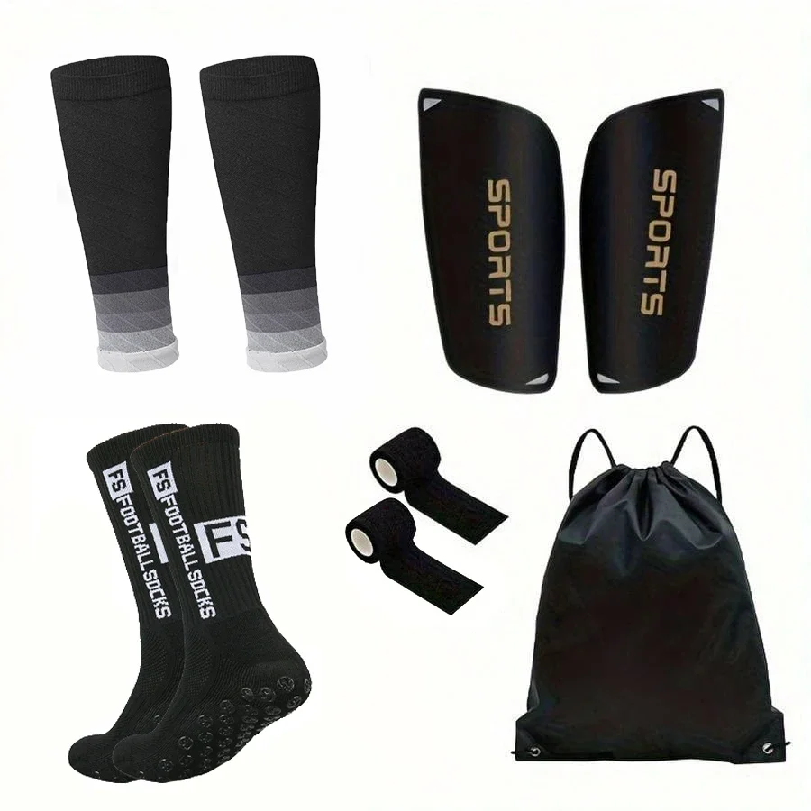 

6-piece set of FS socks and combination bag, drawstring bag, sports socks, bandages, protective plate and sheath
