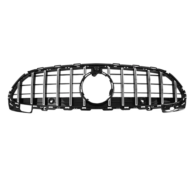 For 2022-2024 Mercedes-Benz C-Class W206 GTR Style Silver Vertical Bar Grille Replacement Front Grille Car Tuning Part