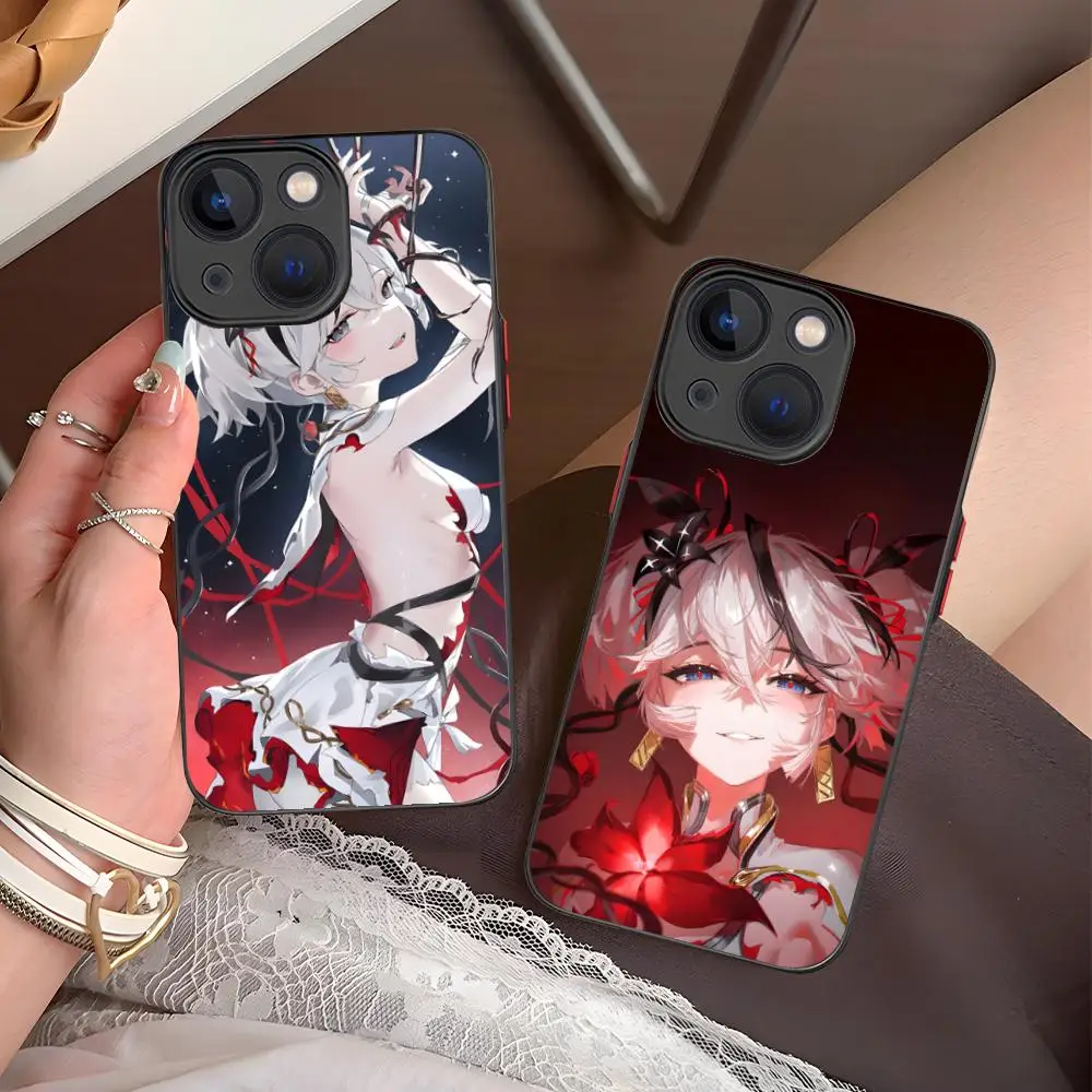 

Чехол для телефона Wuthering Waves Camellya для iPhone 16, 15, 14, 13, 12, 11 X XR XS 8 7 Pro Max Plus, мини-цветный силиконовый защитный чехол